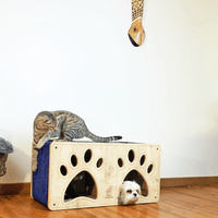 Load image into Gallery viewer, Handmade Luxury Pet Luna Cat House &amp; Scratcher with Soft Mattress
