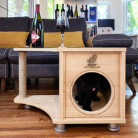 Load image into Gallery viewer, Nina Cat House Scratcher Post w/ Cushion Bed
