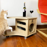 Load image into Gallery viewer, Nina Cat House Scratcher Post w/ Cushion Bed
