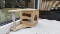 Load image into Gallery viewer, Nina Cat House Scratcher Post w/ Cushion Bed

